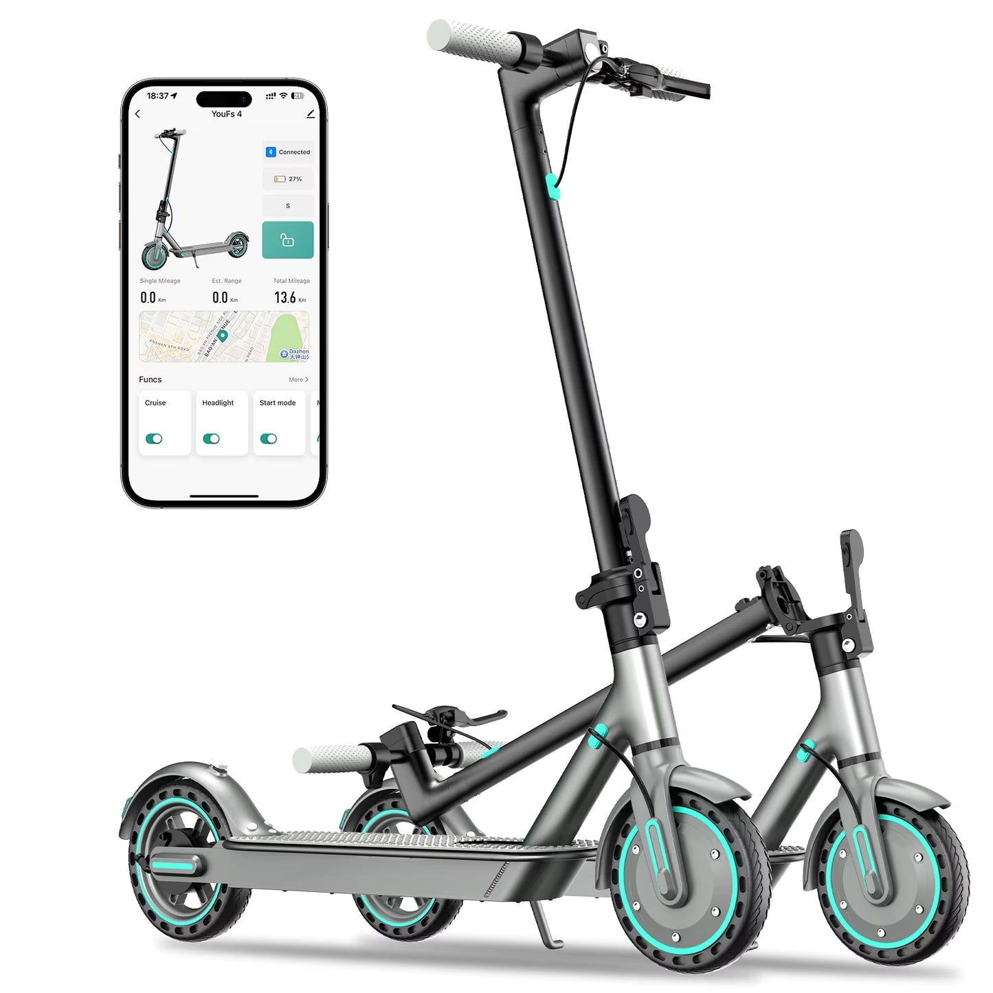 Lumo Eco – Lightweight Foldable Electric Scooter (350W, 18-mile range)